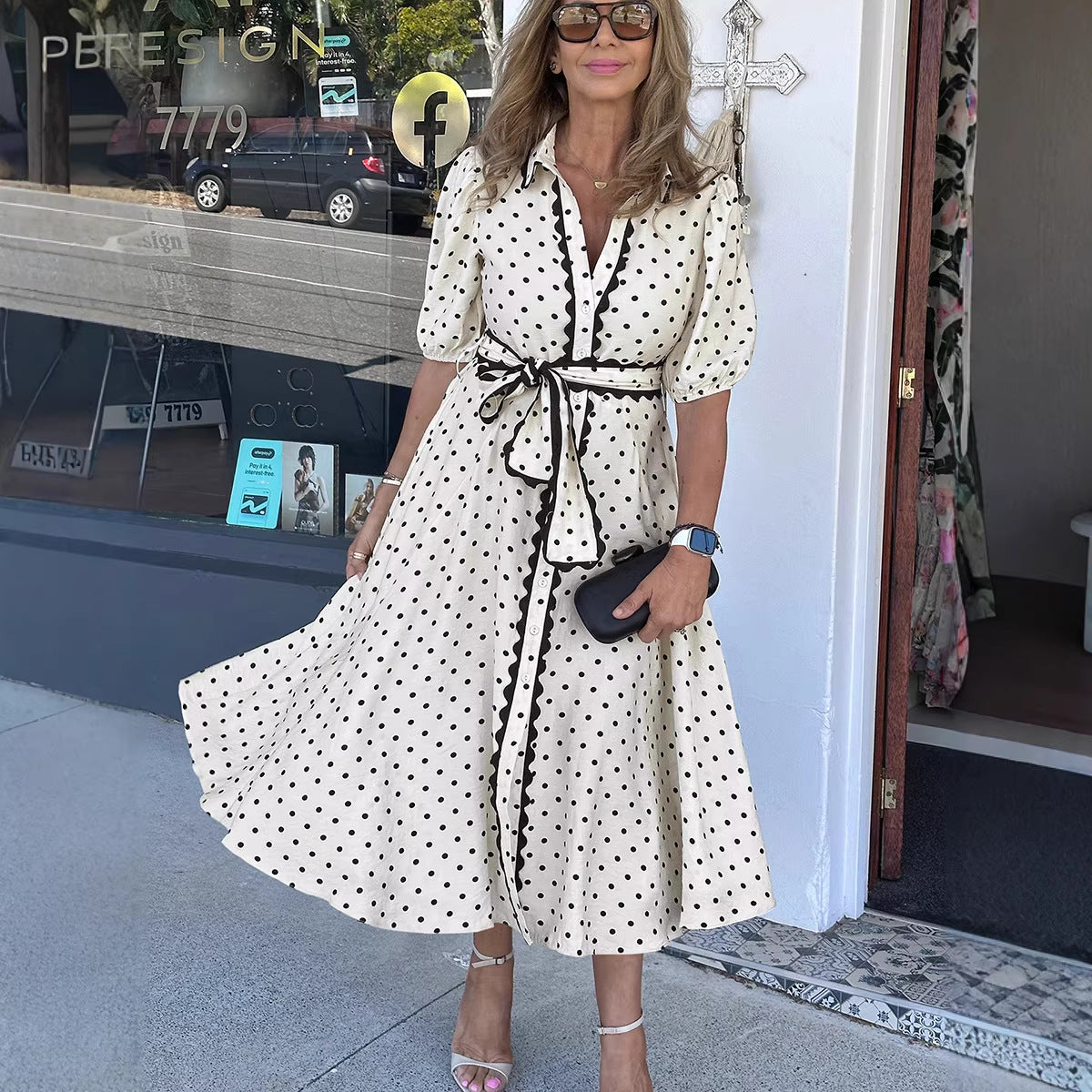 Vestido Casual con Cordones para Mujer — Última Moda