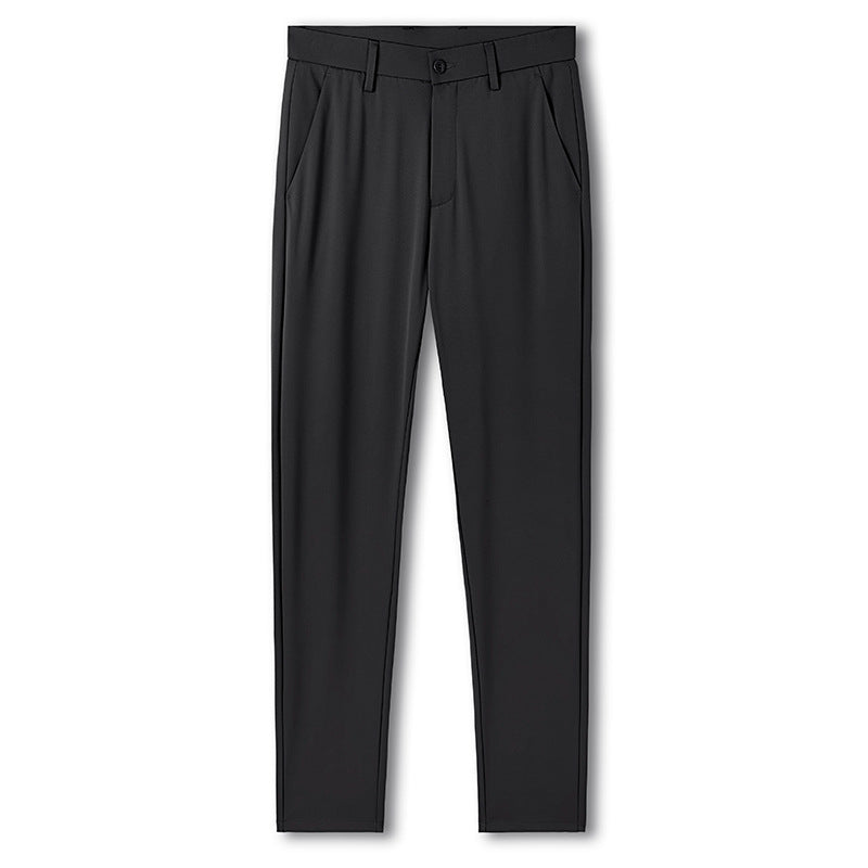Pantalones casuales de pierna recta para hombre. Pantalones modernos para hombre.