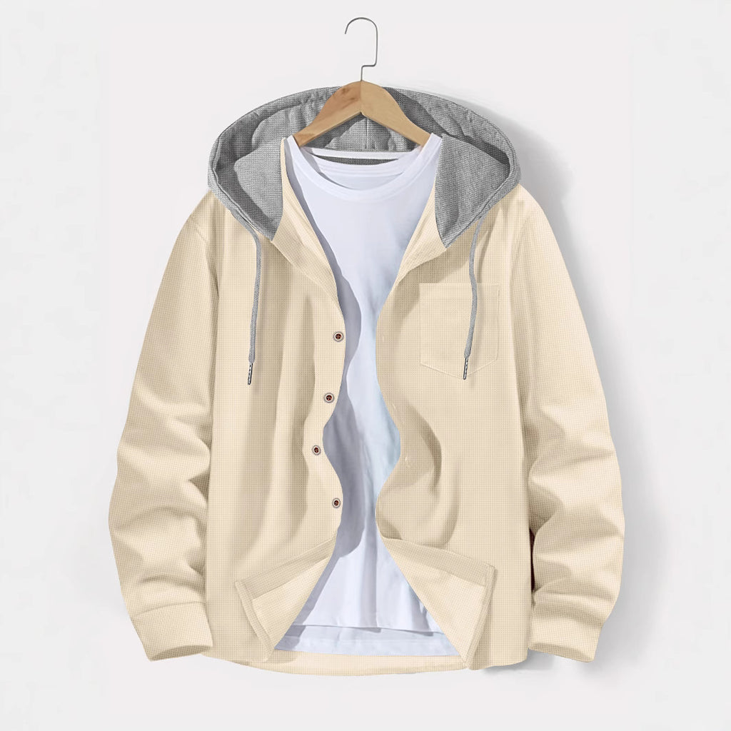 MEN'S CASUAL HOODED CARDIGAN