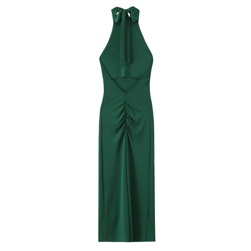Fashion Women's Halter Midi Dress Spicy Girl Style