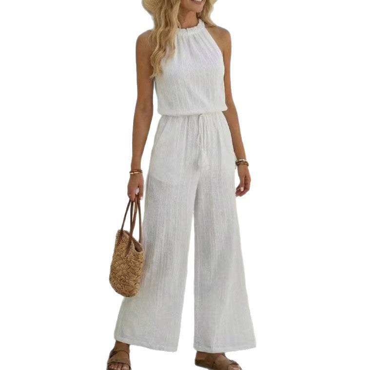 mono informal de pierna ancha para mujer
