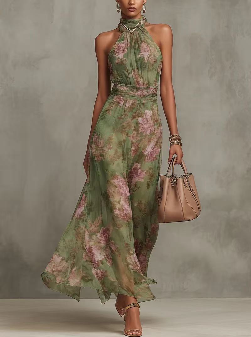 Vestido Resort Ceñido a la Cintura y Favorecedor