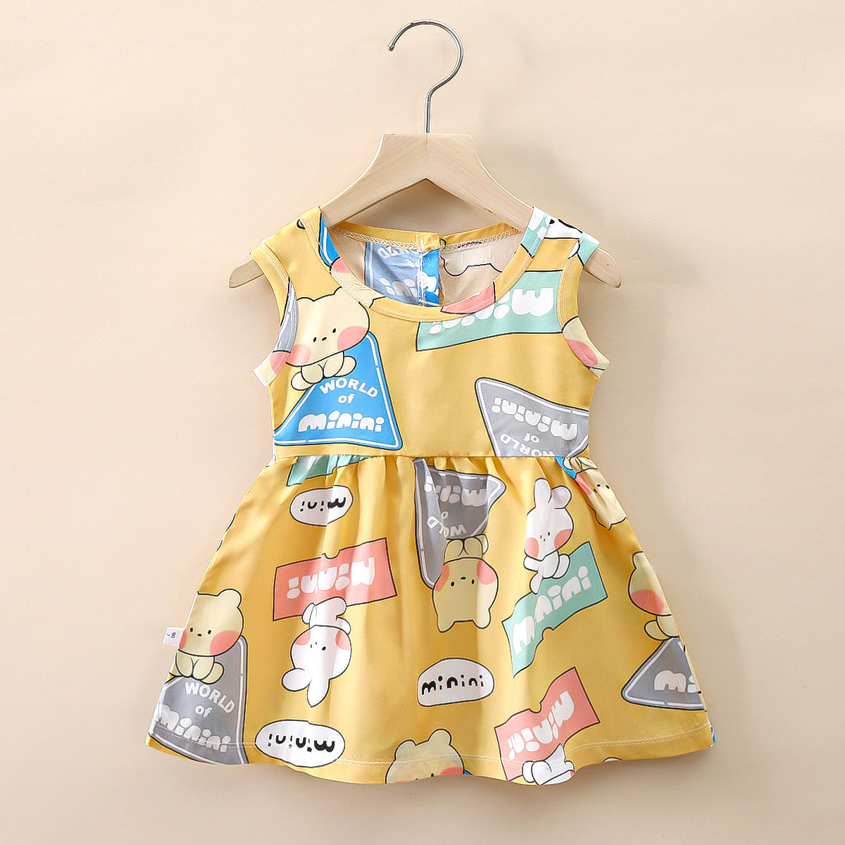 Vestido de Niña de Algodón y Seda Fino