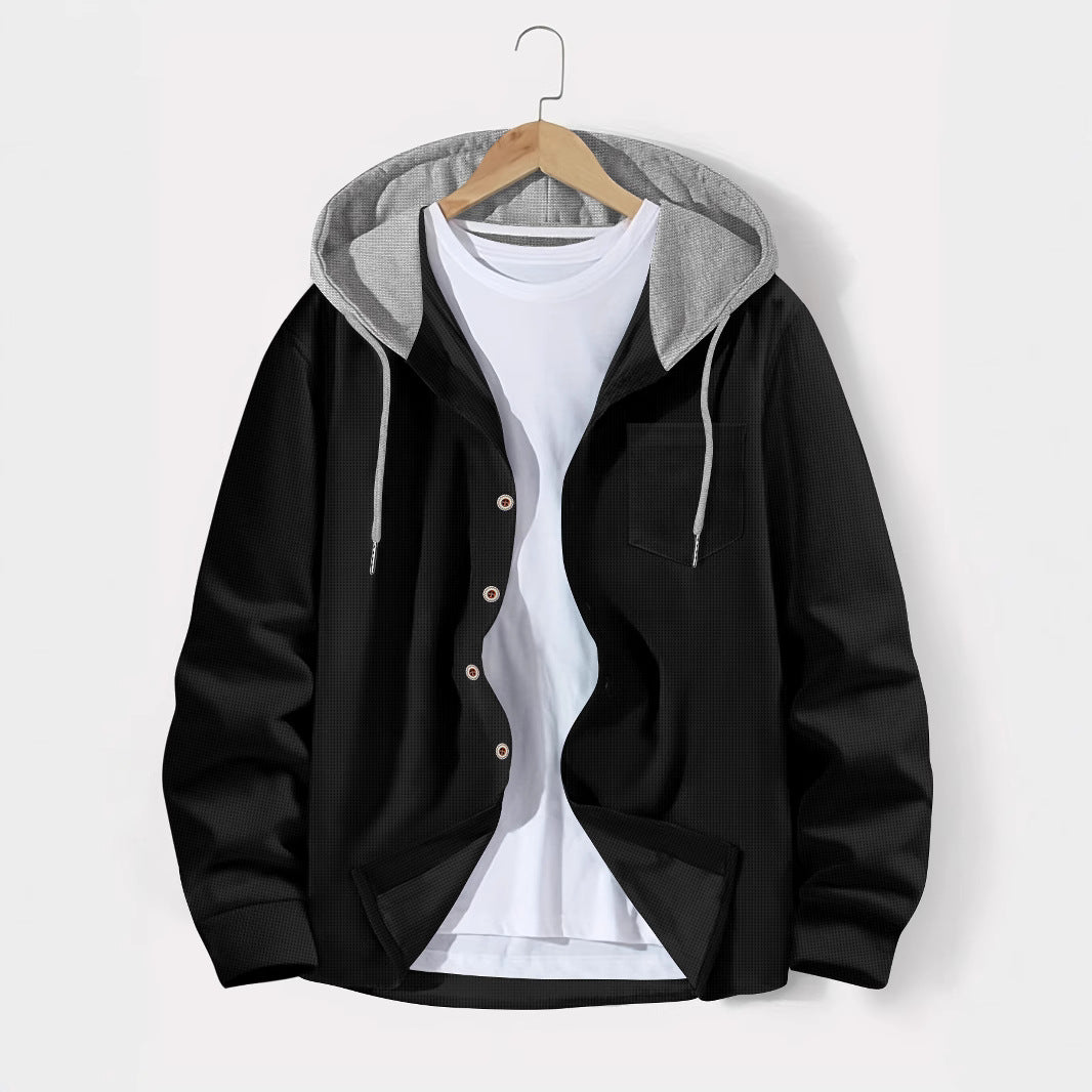 MEN'S CASUAL HOODED CARDIGAN