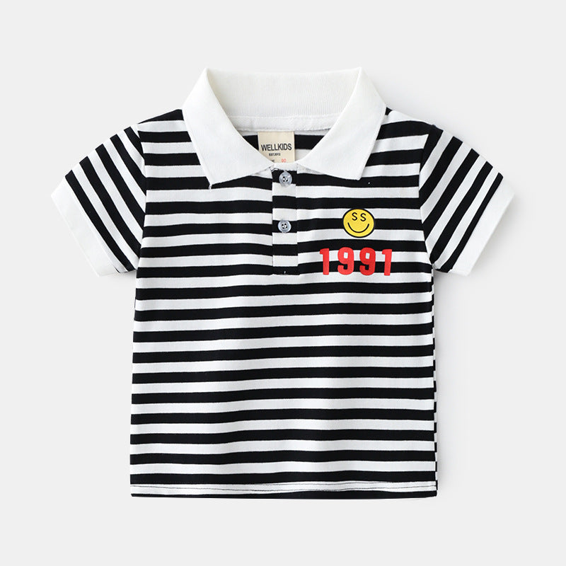 Camiseta Manga Corta Bebé Niño — Algodón Fresco Verano