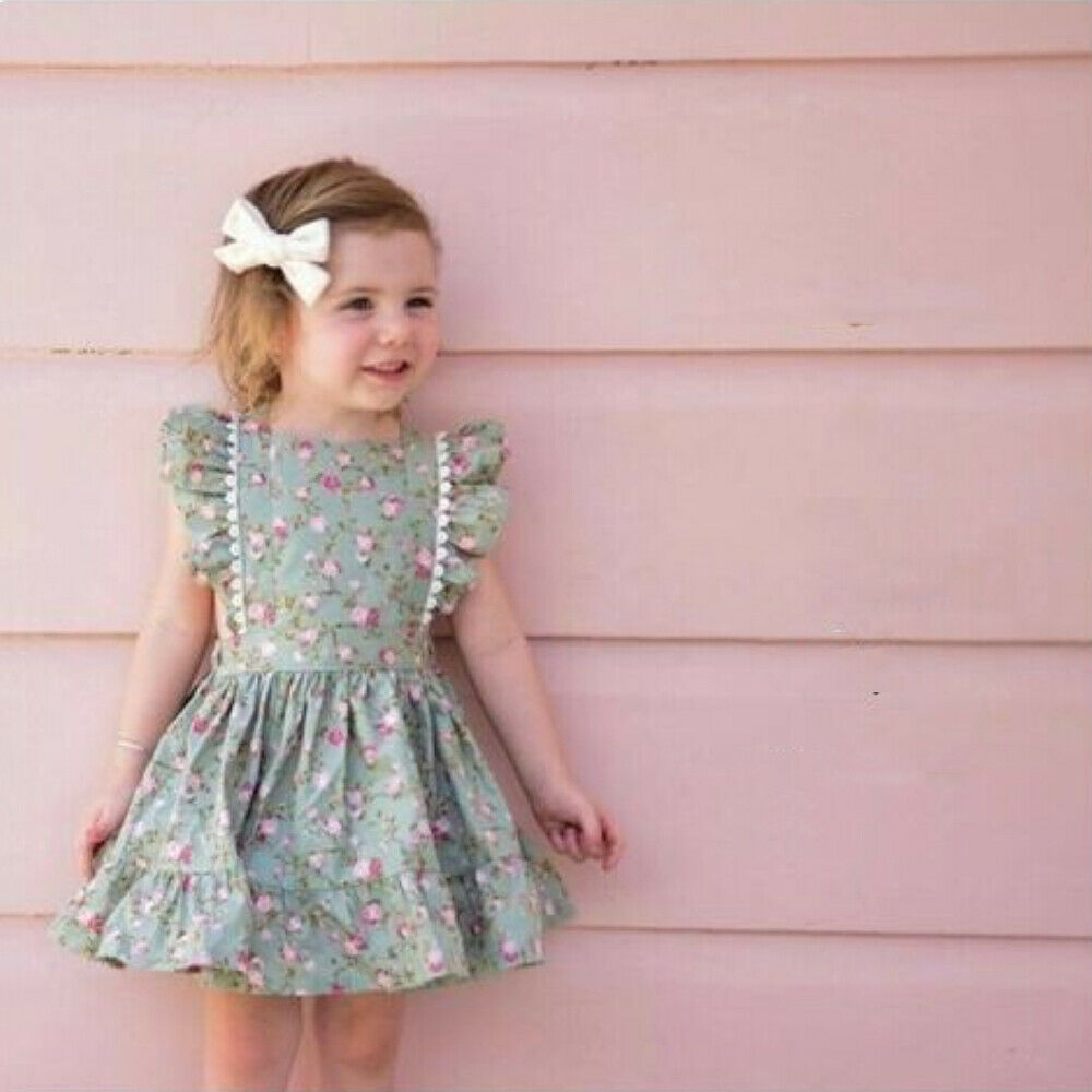 Vestido Floral para Bebé Niña — Tejido Suave Ocasiones Especiales