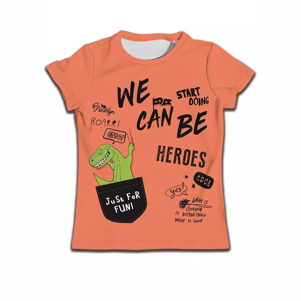 Camiseta Infantil con Estampado de Dibujo — Algodón Niños