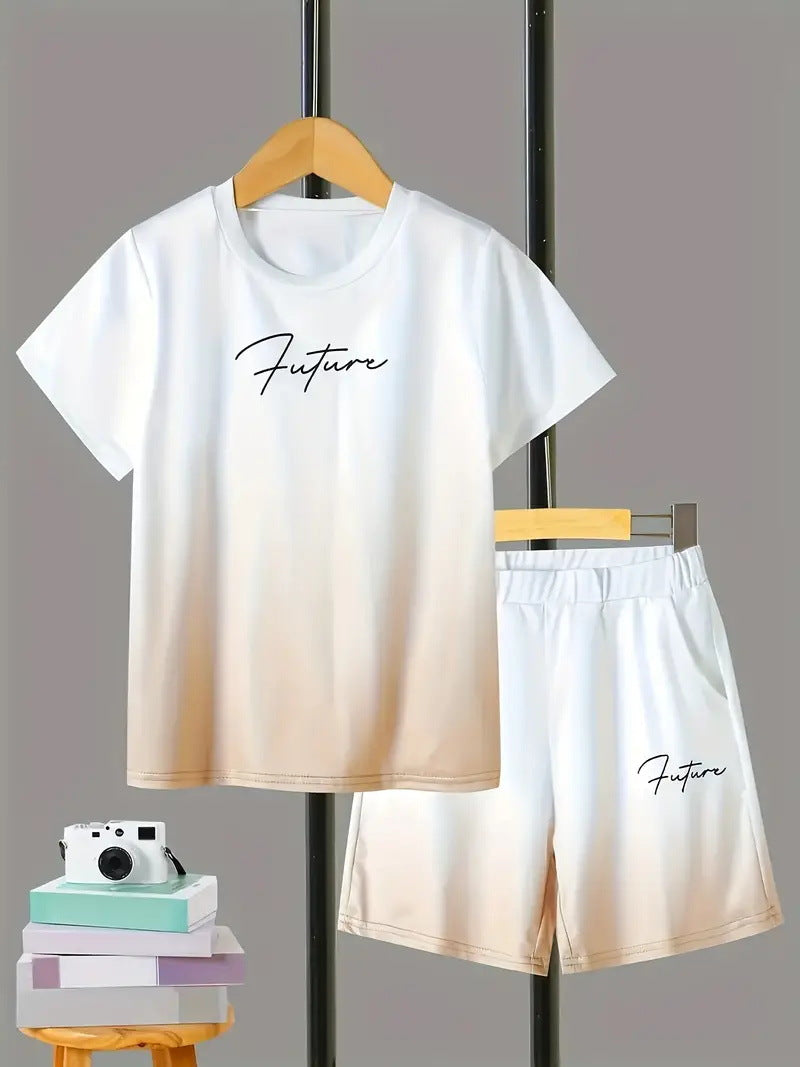 Conjunto Informal de Dos Piezas para Niño: Camiseta y Pantalón Corto