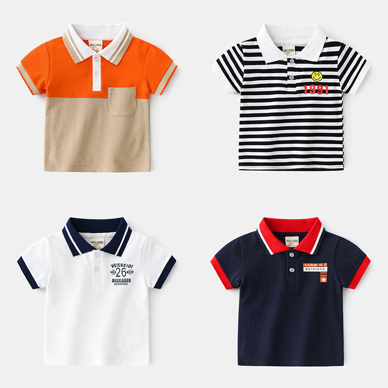 Camiseta Manga Corta Bebé Niño — Algodón Fresco Verano