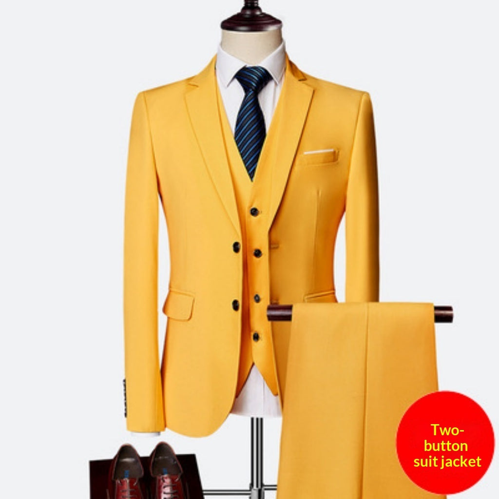 Traje de negocios negro para hombre