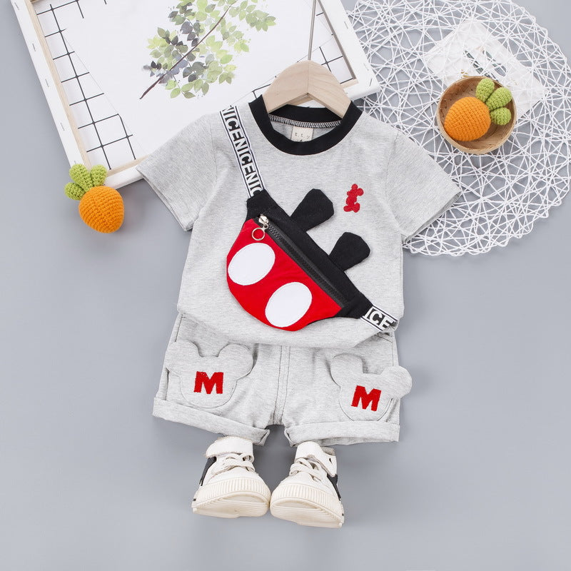 Conjunto de Dos Piezas para Bebé con Dibujos Animados — Adorable y Divertido