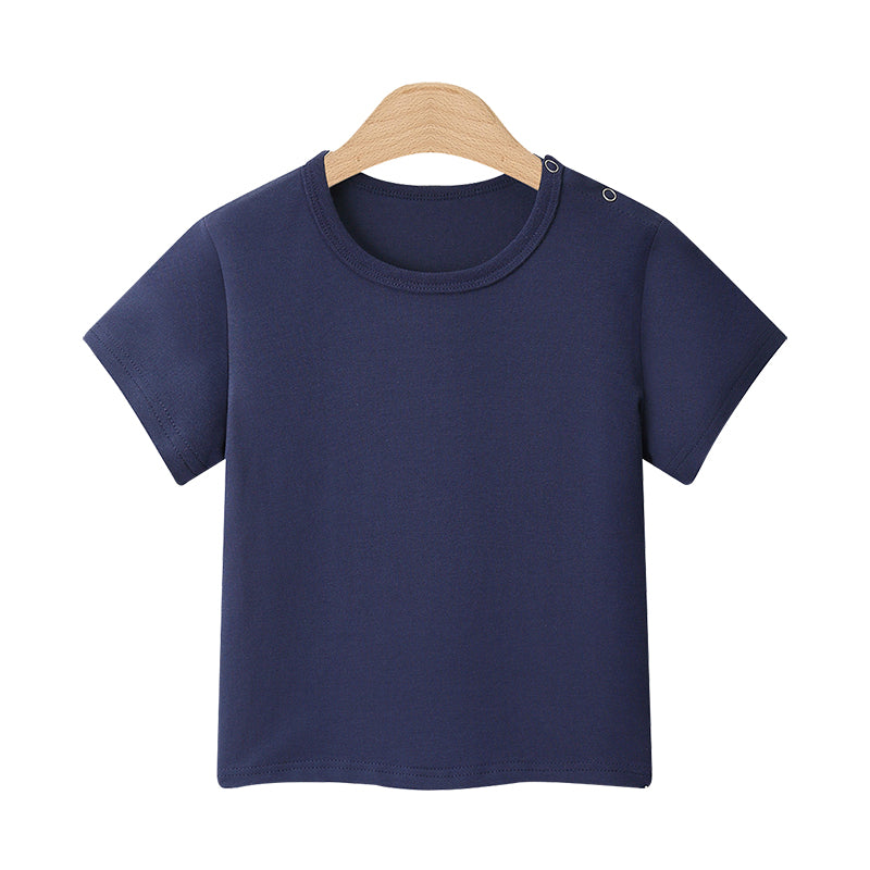 Camiseta de Manga Corta de Algodón para Niños — Suave y Versátil