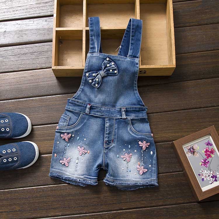 Mono Vaquero Desgastado para Niña — Cintura Elástica