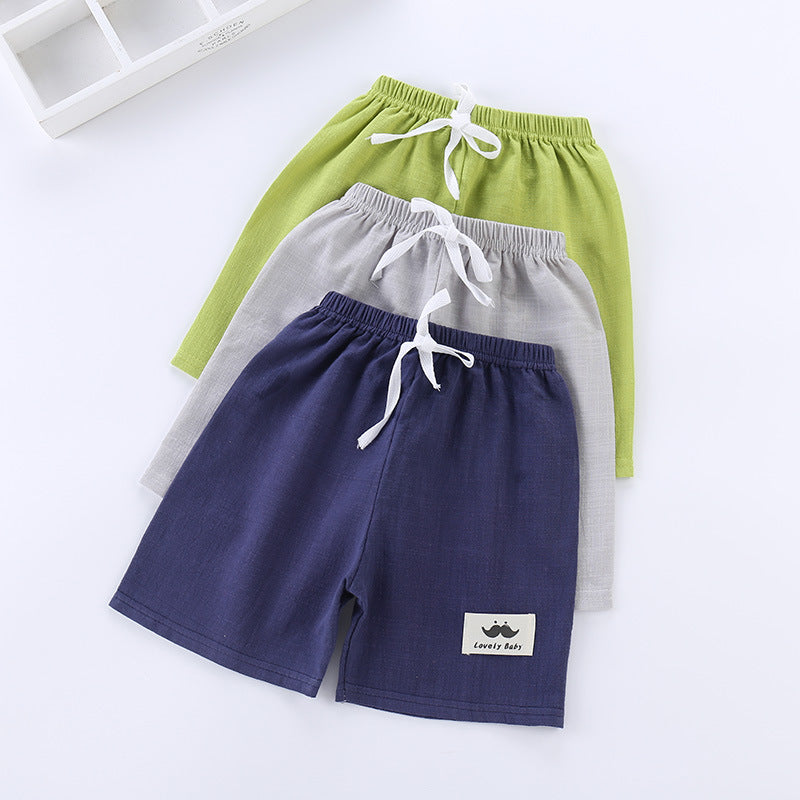 Pantalones Cortos de Algodón Fino para Niños — Suaves, Frescos y Versátiles