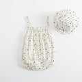 Baby girl romper with hat