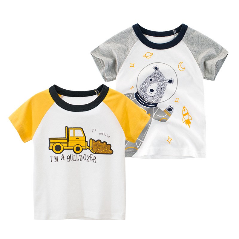 Pack de Dos Camisetas de Algodón para Niños — Estilo Coreano