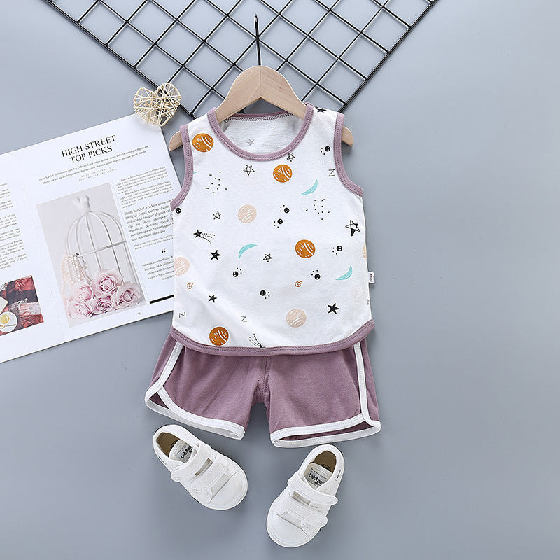 Conjunto de Dos Piezas de Algodón para Niños — Fresco y Versátil