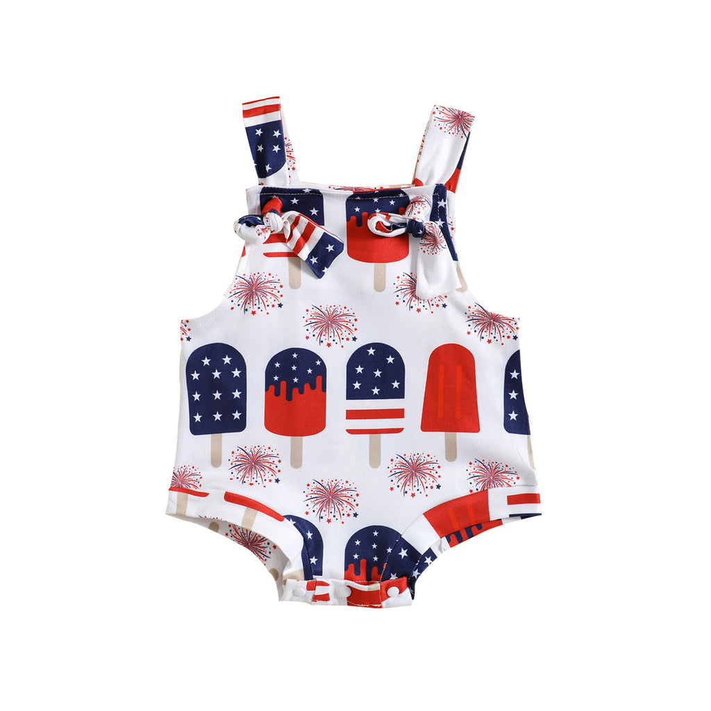 Pantalón con Tirantes y Estampado Infantil para Bebé Niña — Seda de Leche