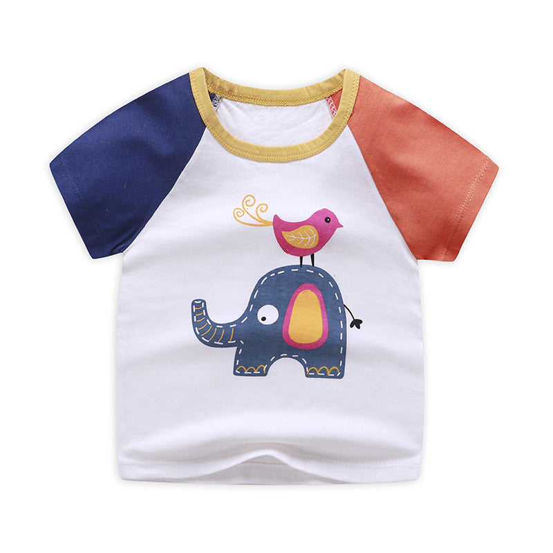 Camiseta Infantil Estampada — Algodón Niños Verano