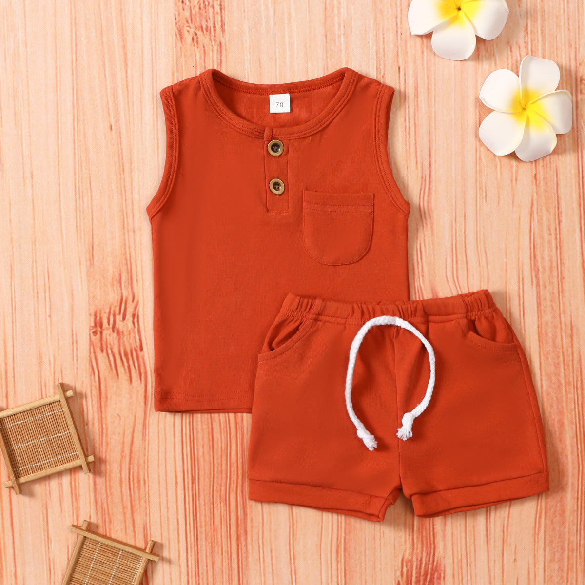 Conjunto de Dos Piezas para Niño: Camiseta sin Mangas y Pantalón Corto