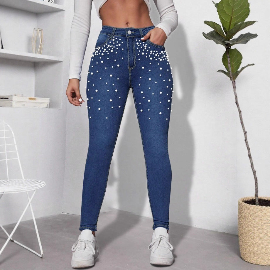 Pantalones vaqueros Pearl para mujer, corte ajustado.