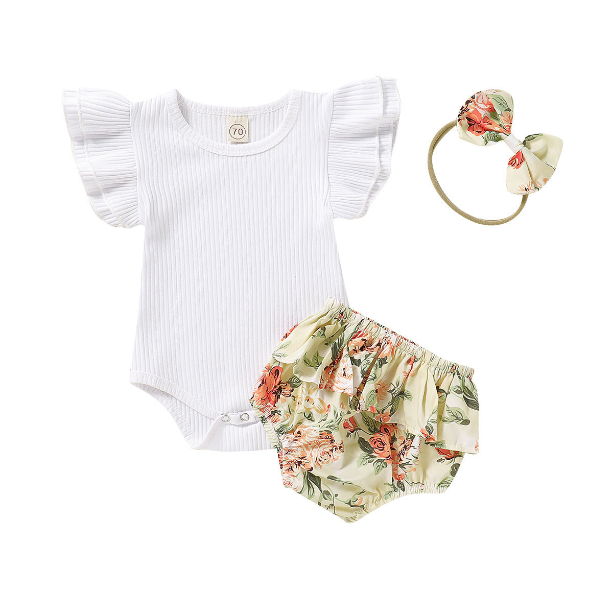 Conjunto de Manga Corta con Estampado para Niños — Algodón 95%