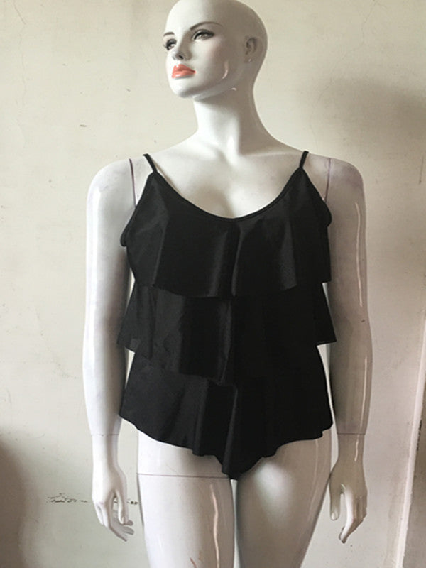 nuevo traje Color explosión tamaño Siamés traje de baño Sexy bikinis espalda descubierta cubre vientre grande