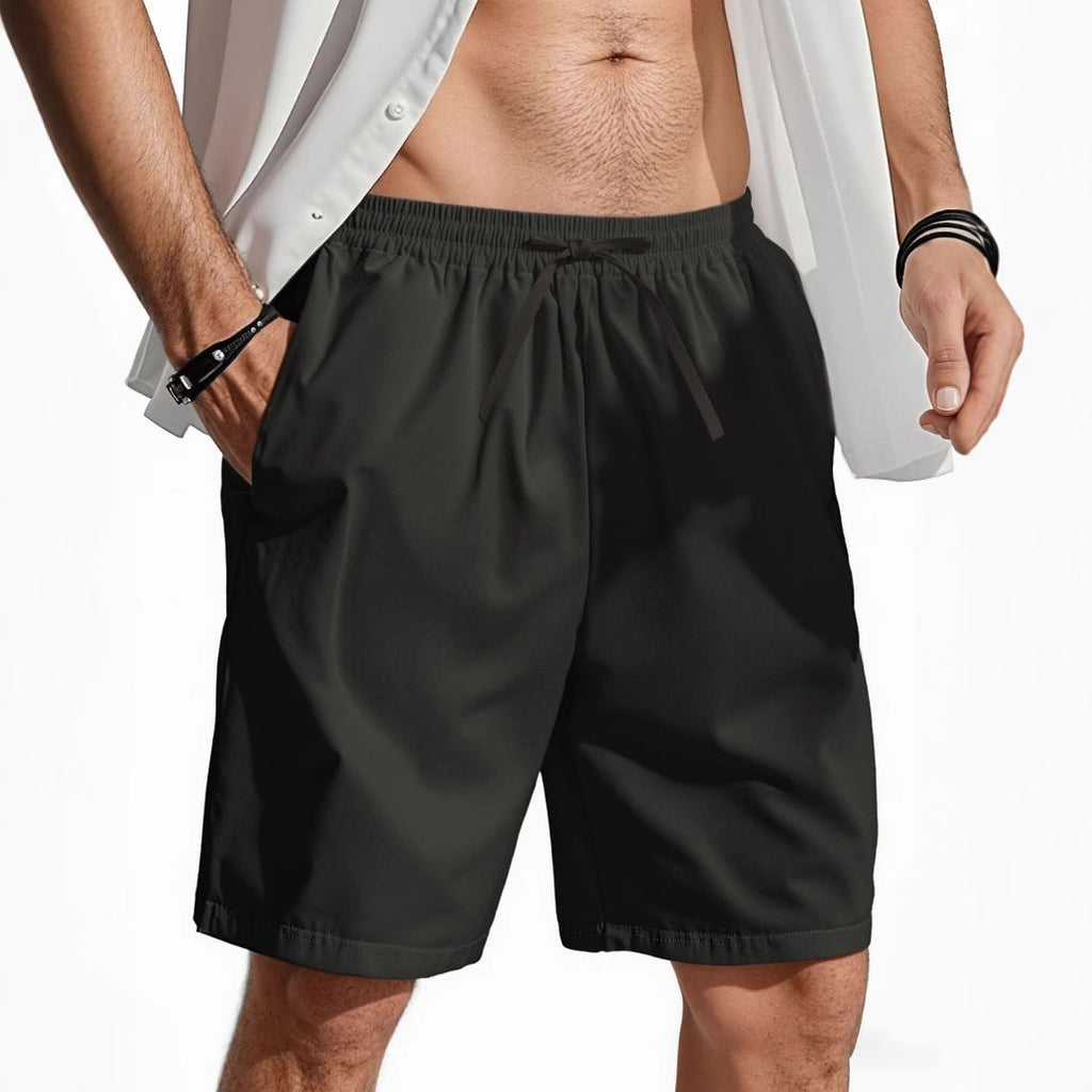 Pantalones cortos casuales de algodón y lino de tallas grandes