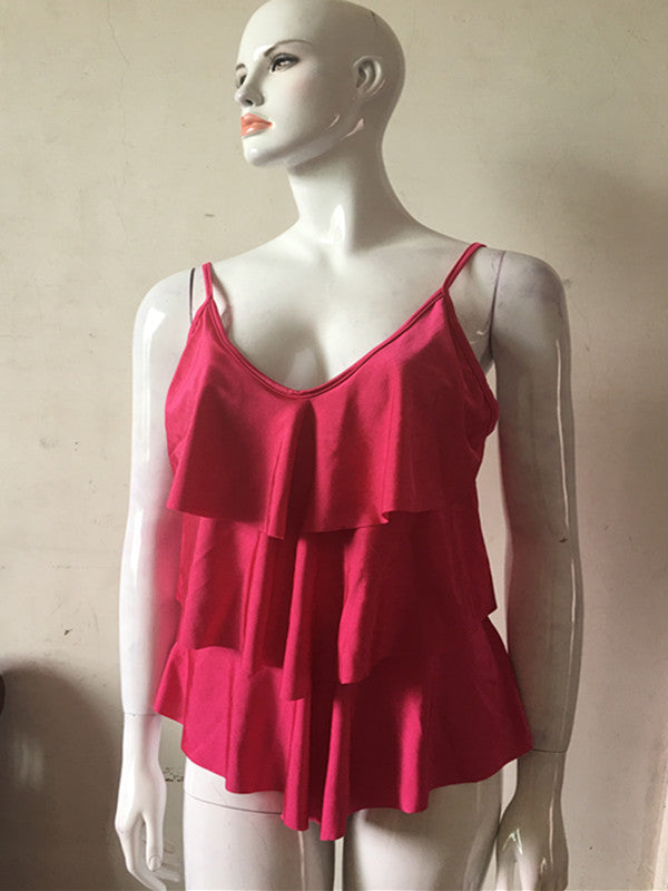 nuevo traje Color explosión tamaño Siamés traje de baño Sexy bikinis espalda descubierta cubre vientre grande
