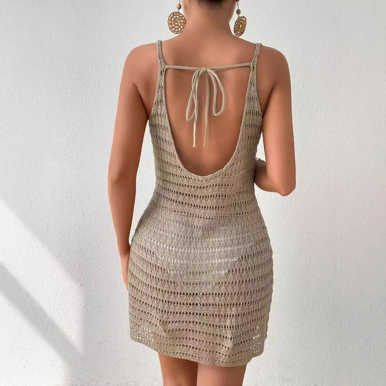 Women's knitted beach dress.