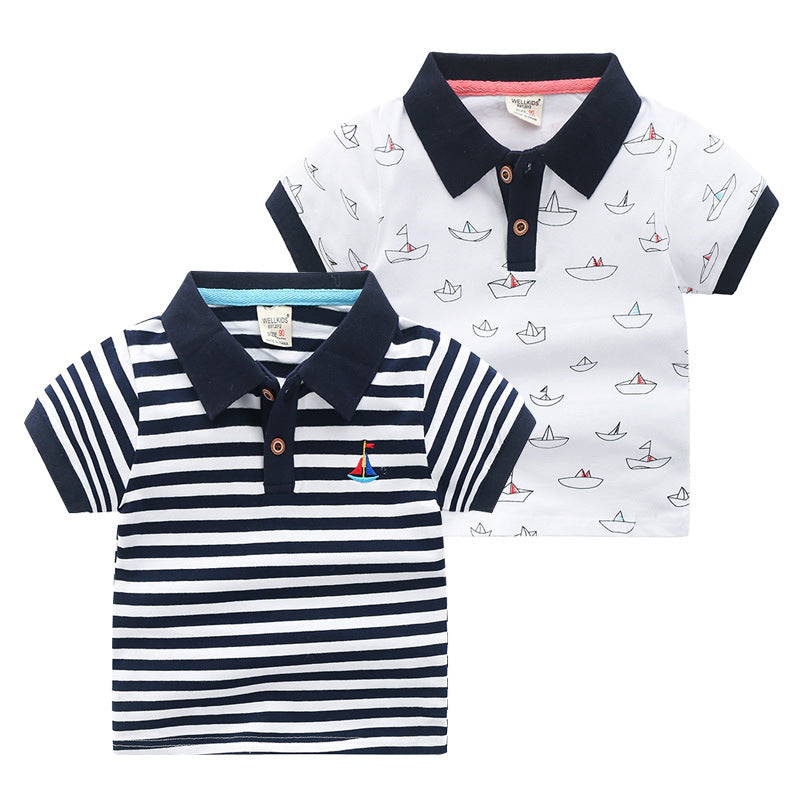 Camiseta Polo Manga Corta con Solapa para Niños — Verano