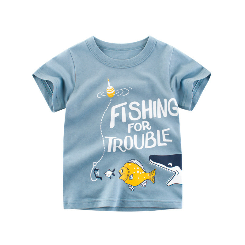 Camiseta de Manga Corta para Niños — Básica Algodón