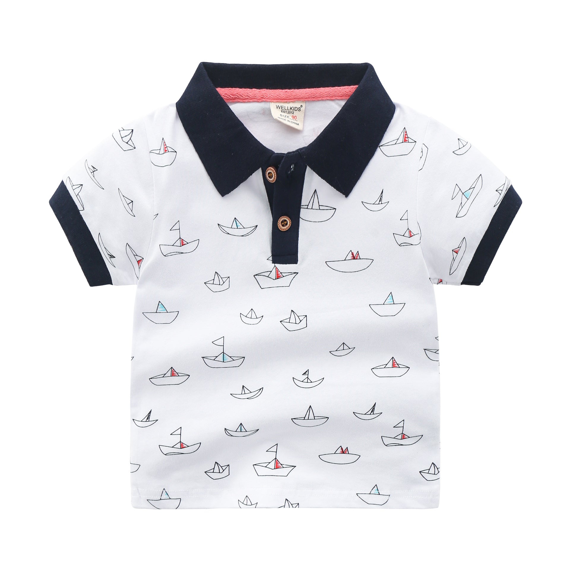 Camiseta Polo Manga Corta con Solapa para Niños — Verano