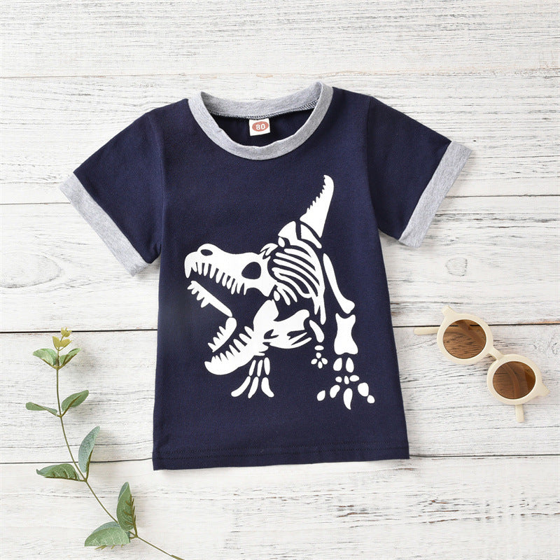 Camiseta Infantil de Manga Corta con Estampado — Algodón 95%