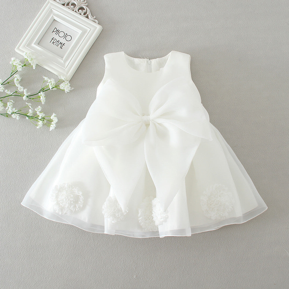 Vestido de Bebé para Boda o Comunión — Poliéster Blanco Clase B