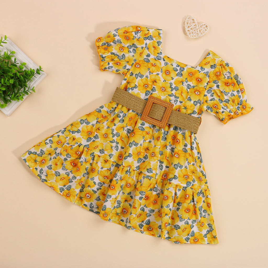 Vestido de Flores para Niña 3 Meses a 14 Años