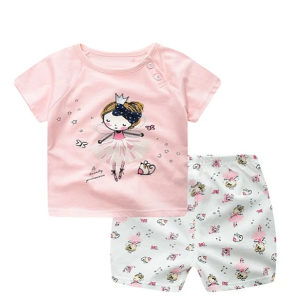 Conjunto de dibujos animados para bebé — algodón suave