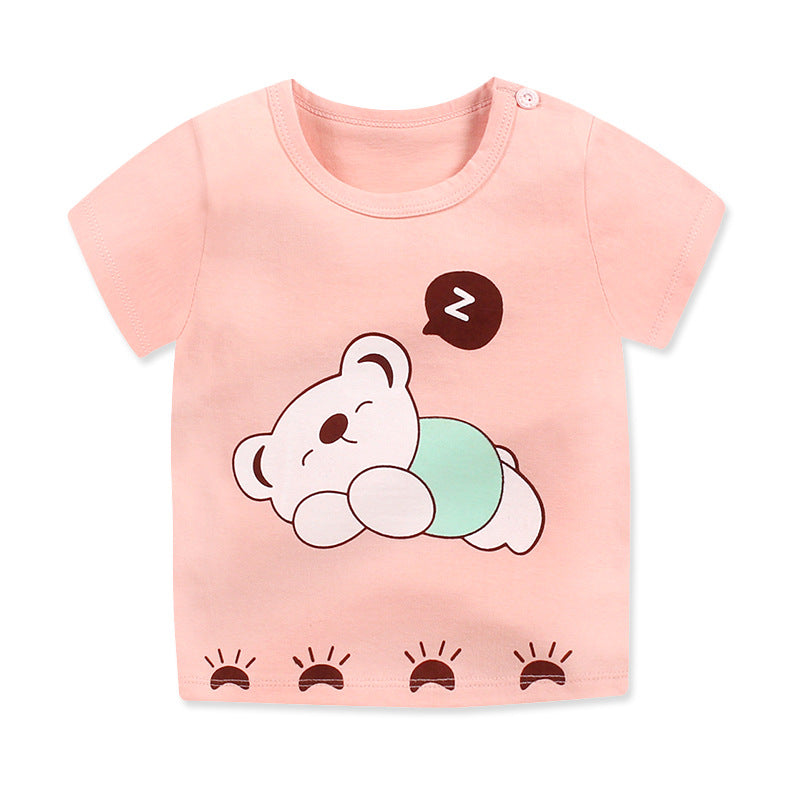 Camiseta Infantil Estampada — Algodón Niños Verano