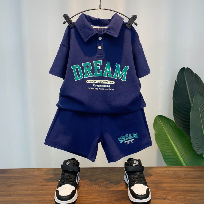 Conjunto Deportivo Pantalón Corto y Manga Corta para Niño — Verano