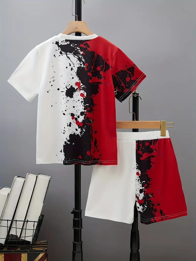 Conjunto Informal de Dos Piezas para Niño: Camiseta y Pantalón Corto