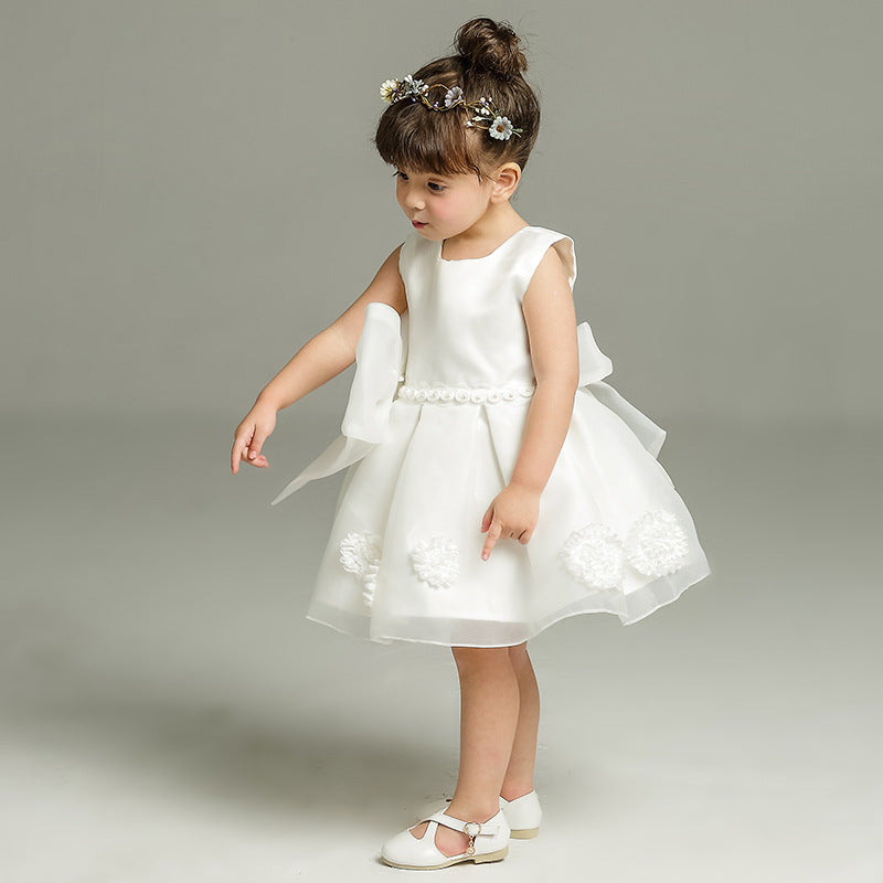 Vestido de Bebé para Boda o Comunión — Poliéster Blanco Clase B