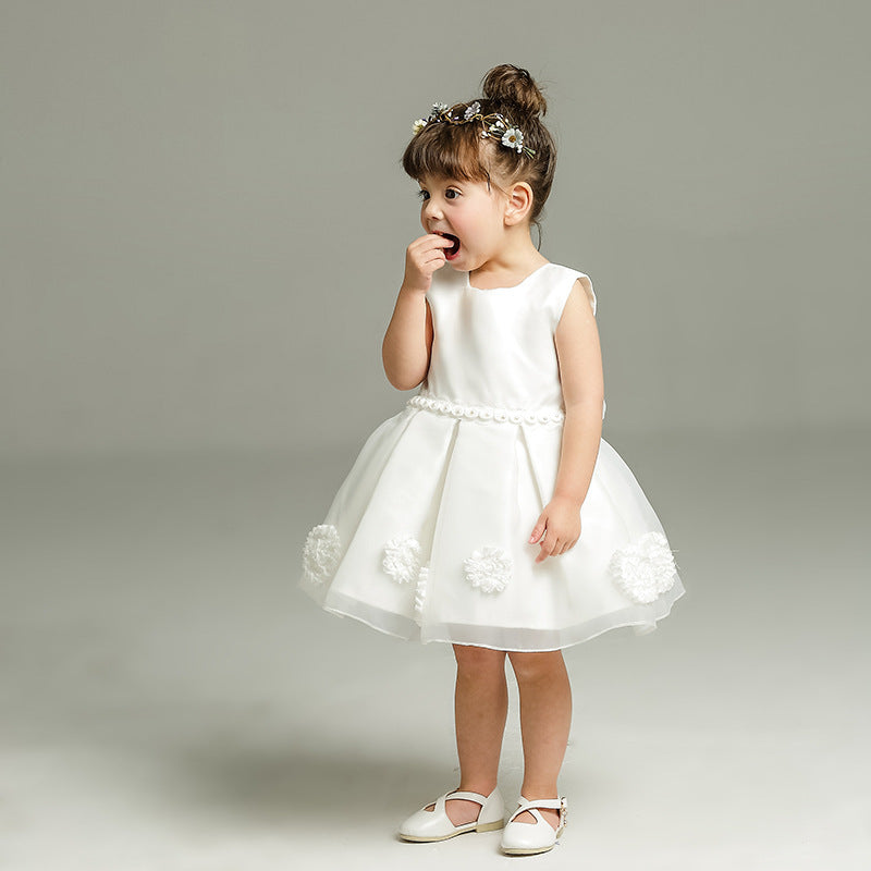 Vestido de Bebé para Boda o Comunión — Poliéster Blanco Clase B