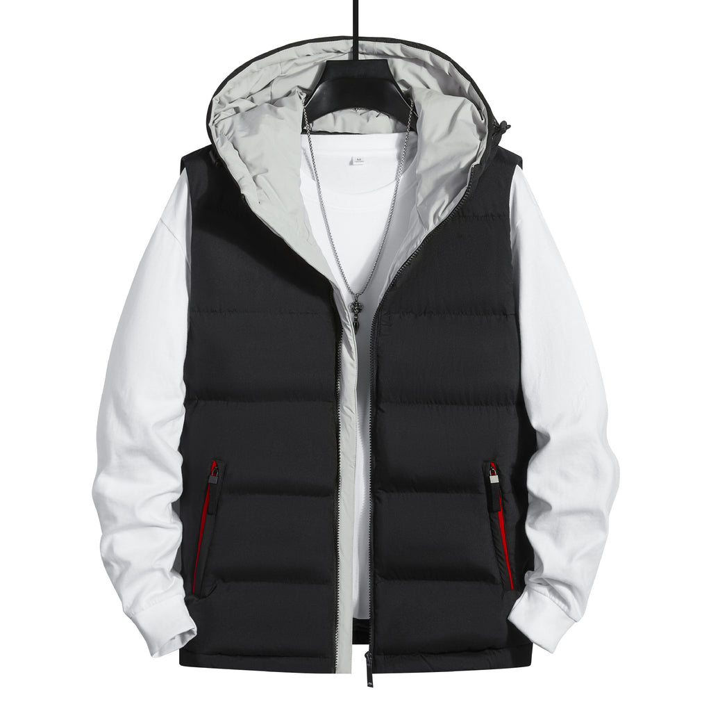 New casual hooded sleeveless sports vest for young people