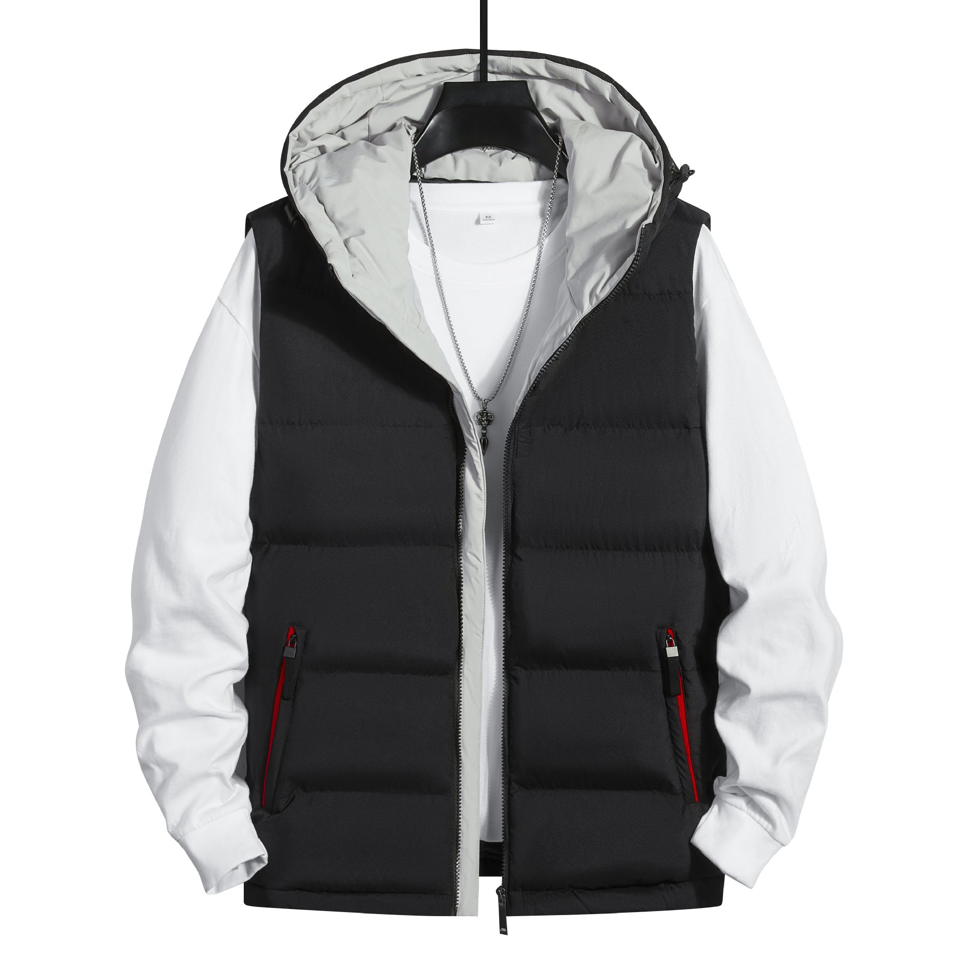 New casual hooded sleeveless sports vest for young people