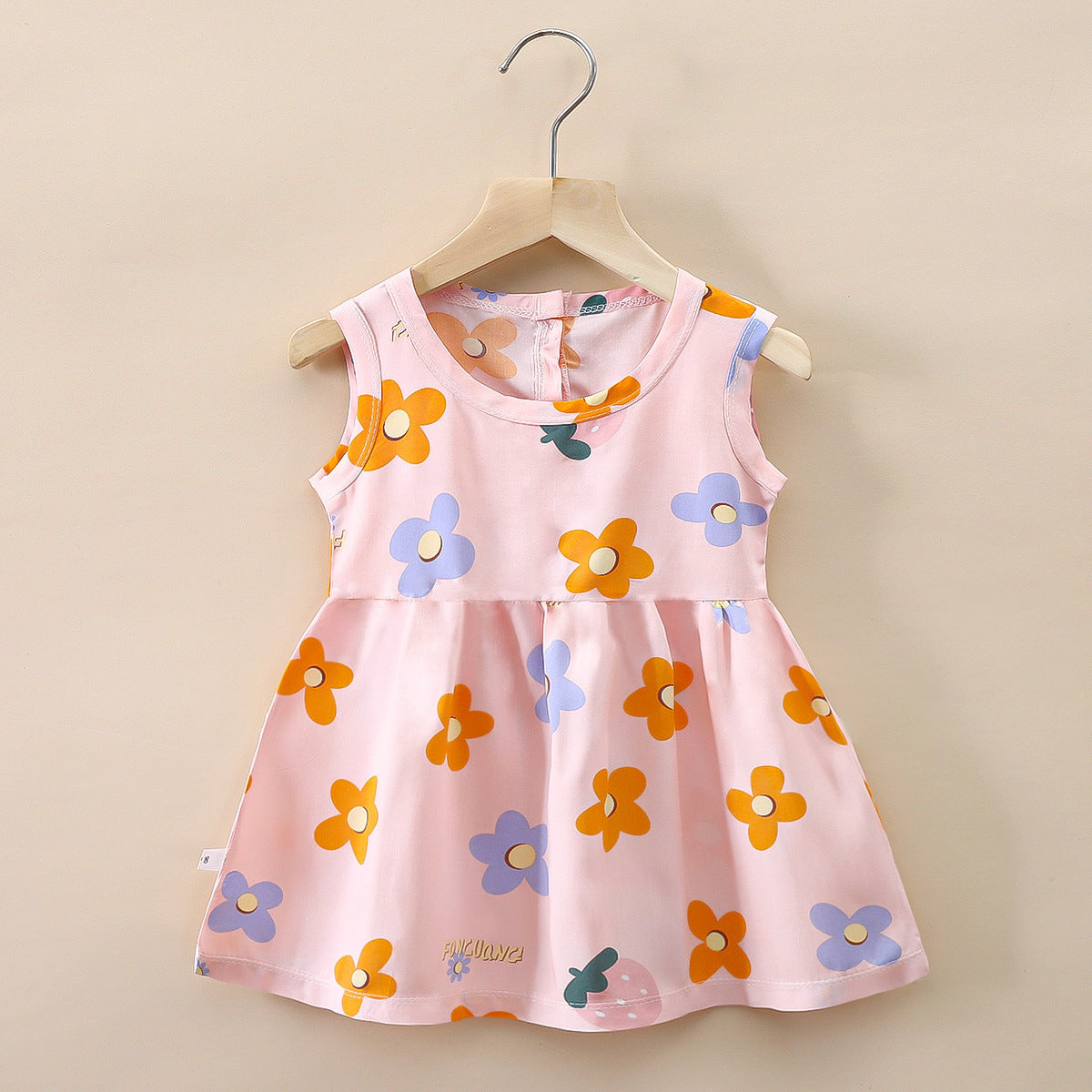 Vestido de Niña de Algodón y Seda Fino