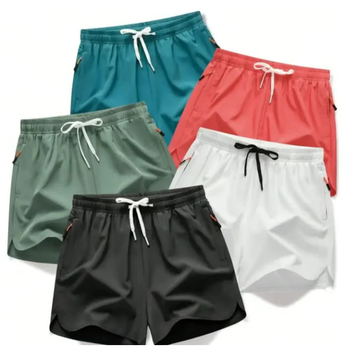 Pantalones cortos deportivos de secado rápido para hombre, finos e informales, ideales para correr y hacer ejercicio.