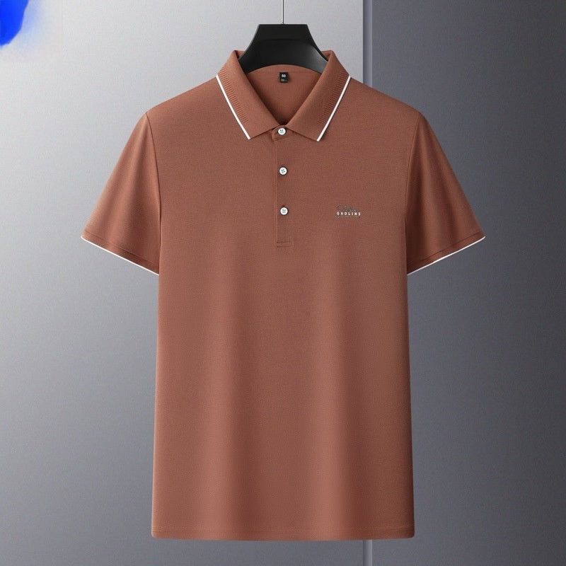 Camiseta de hombre estilo casual de verano con bordado de pedrería.