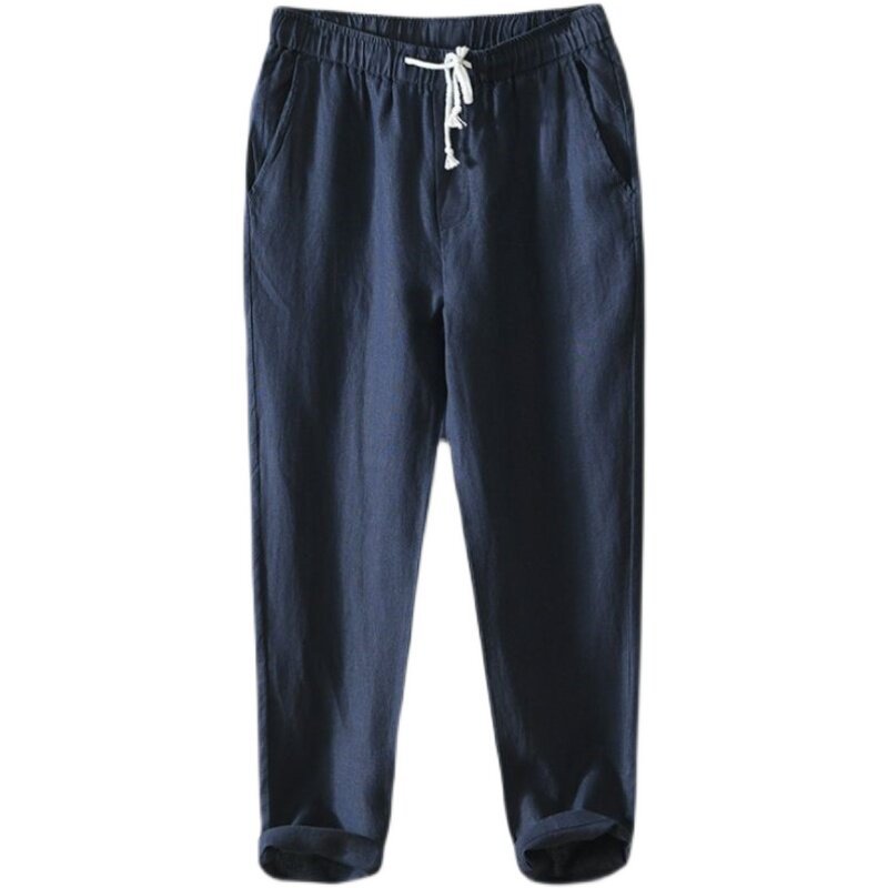 Pantalones casuales de talla grande para hombre, de corte recto holgado y versátiles.