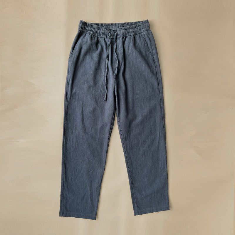 Pantalón Casual de Algodón y Lino para Hombre