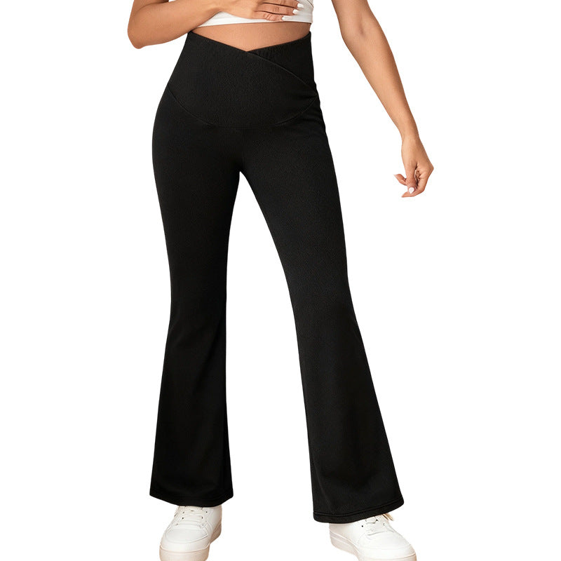 Pantalones vaqueros premamá de cintura alta con cintura elástica.